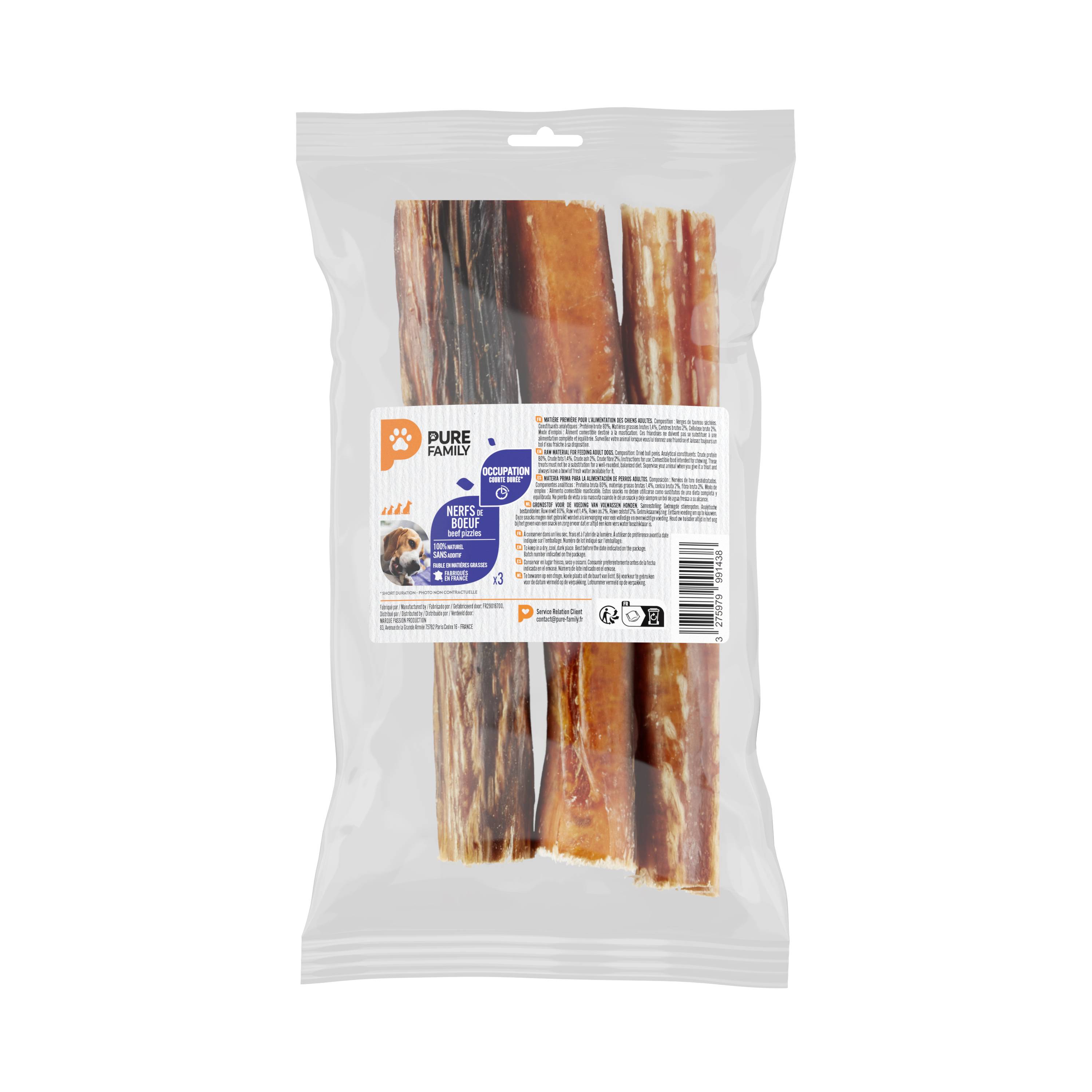Pure Family - Nerf de bœuf pour chien x3 - Pure Family - Image 1