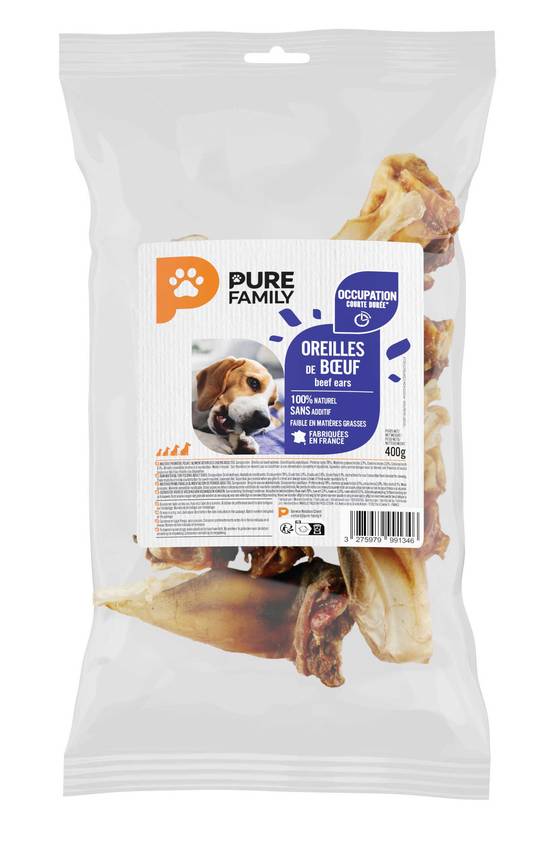 Pure Family - Oreilles de bœuf pour chien 400g - Pure Family
