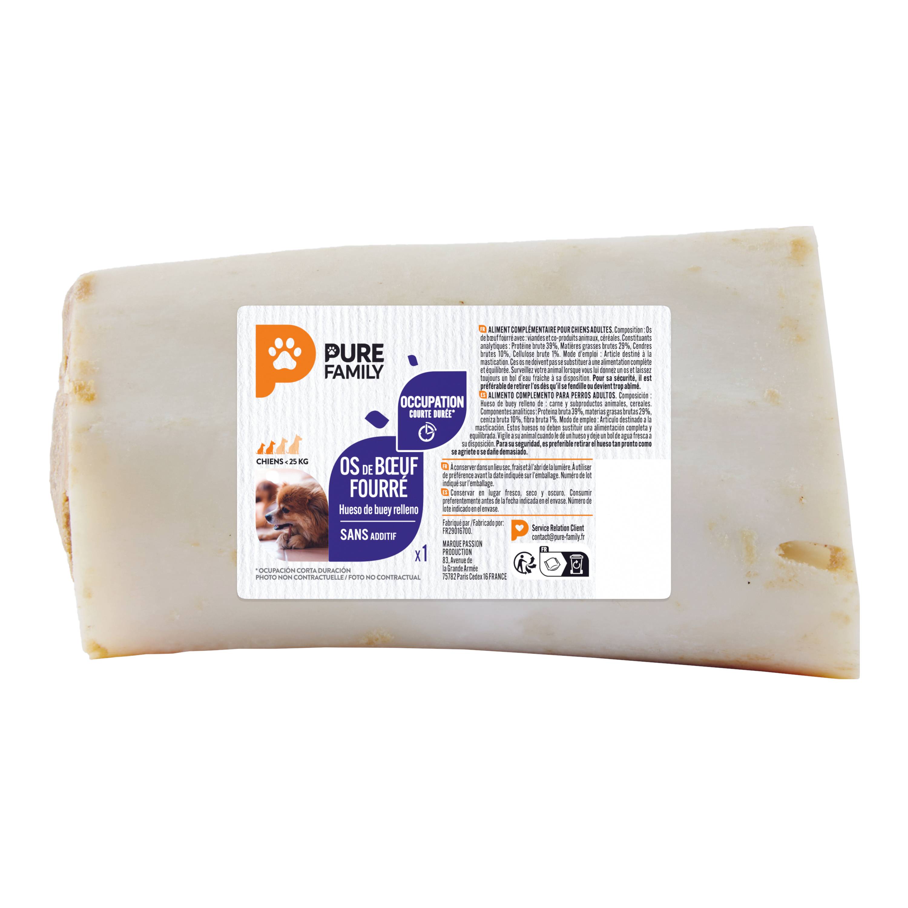 Pure Family - Os de bœuf fourré pour chien x1 - Pure Family - Image 2
