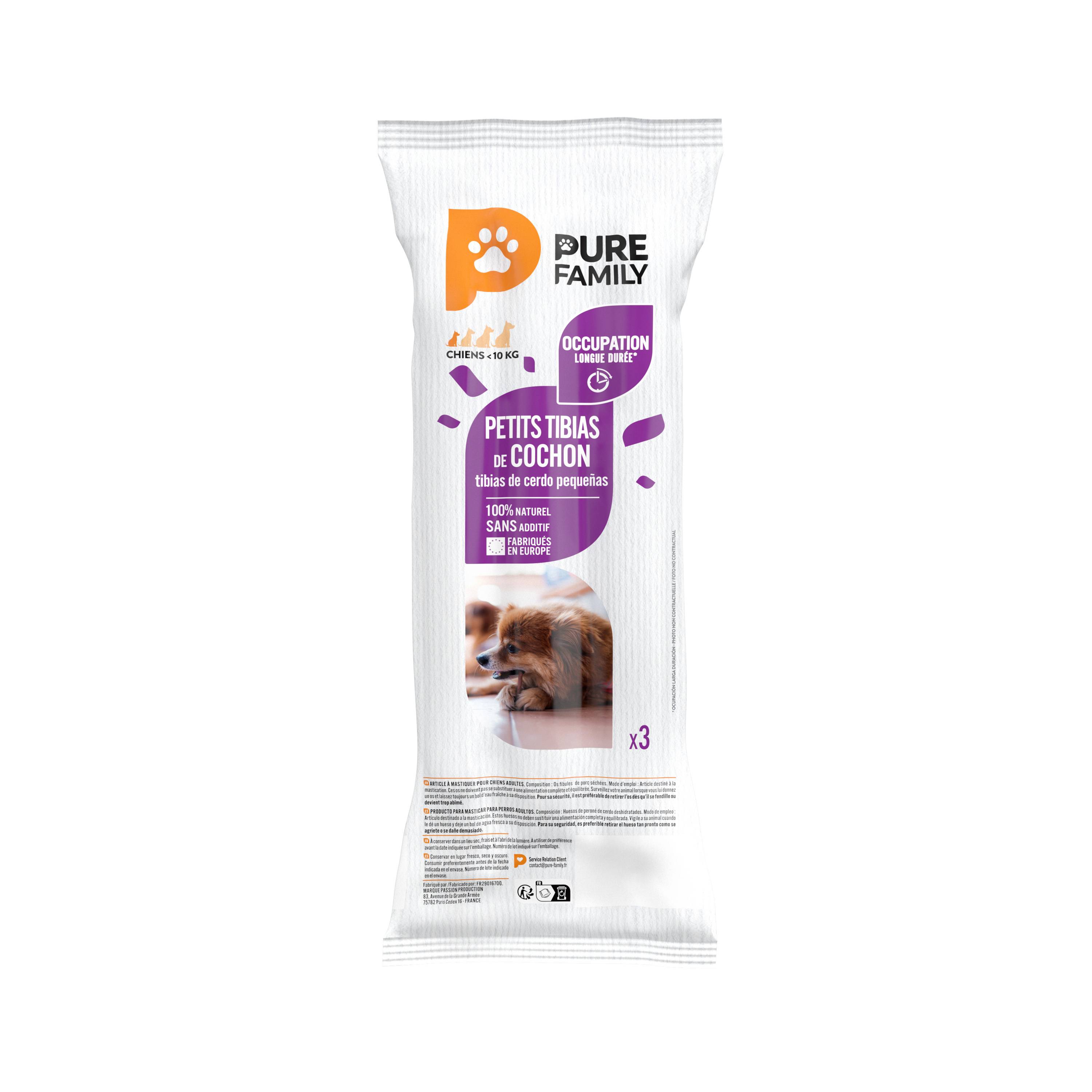 Pure Family - Friandises petits tibias de cochon pour chien x3 - Pure Family - Image 1