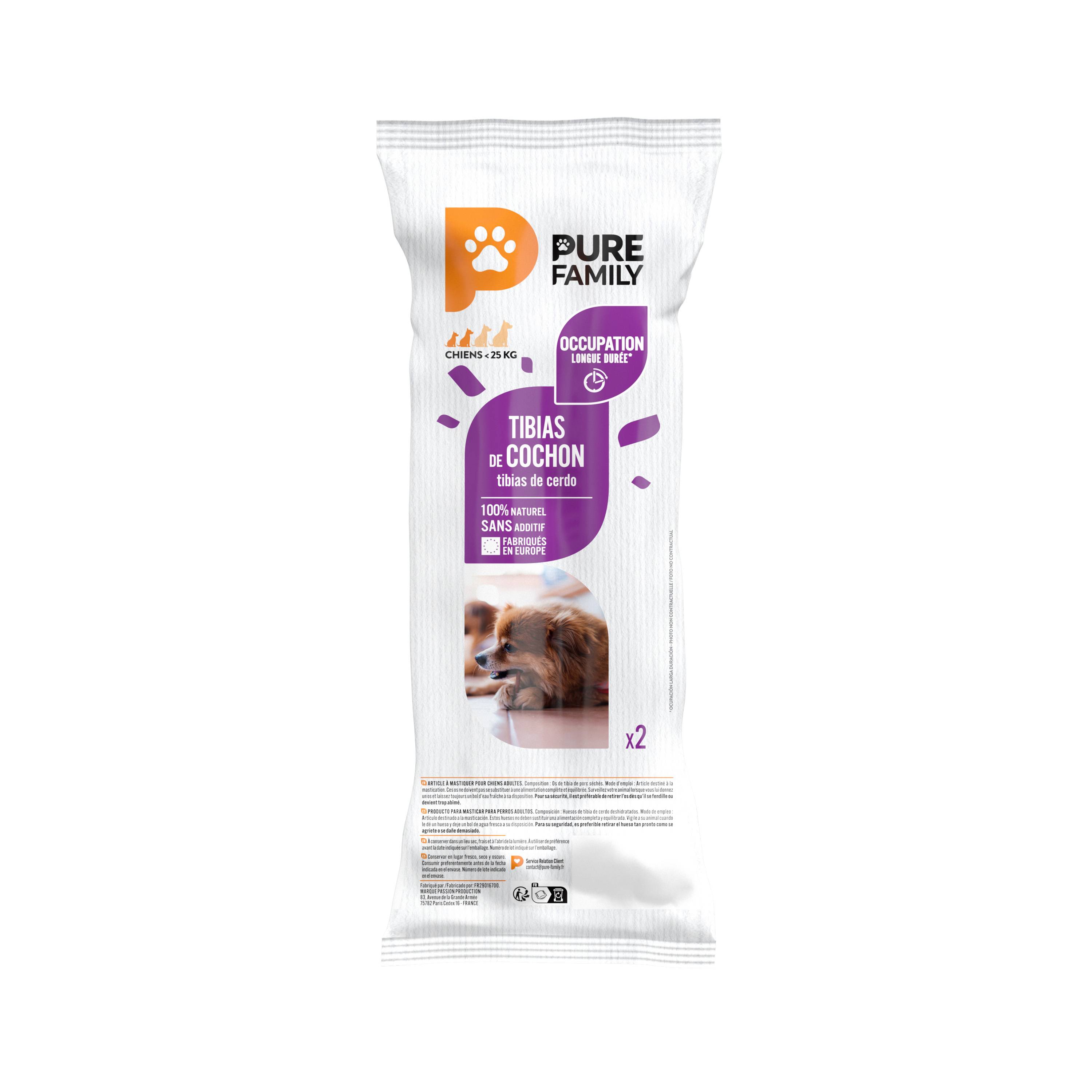 Pure Family - Tibias de cochon pour chien x2 - Pure Family