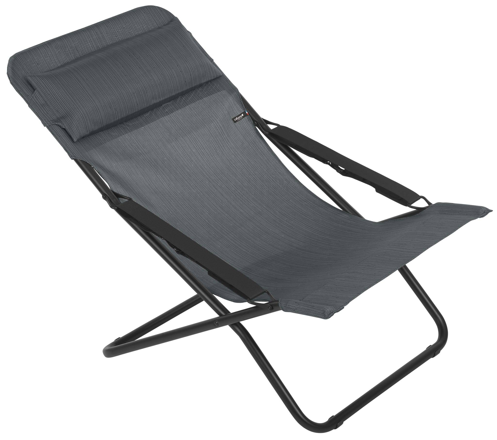 Lafuma-Mobilier - Transat de Jardin acier Batyline obsidian Transabed Lafuma Mobilier - Image 2