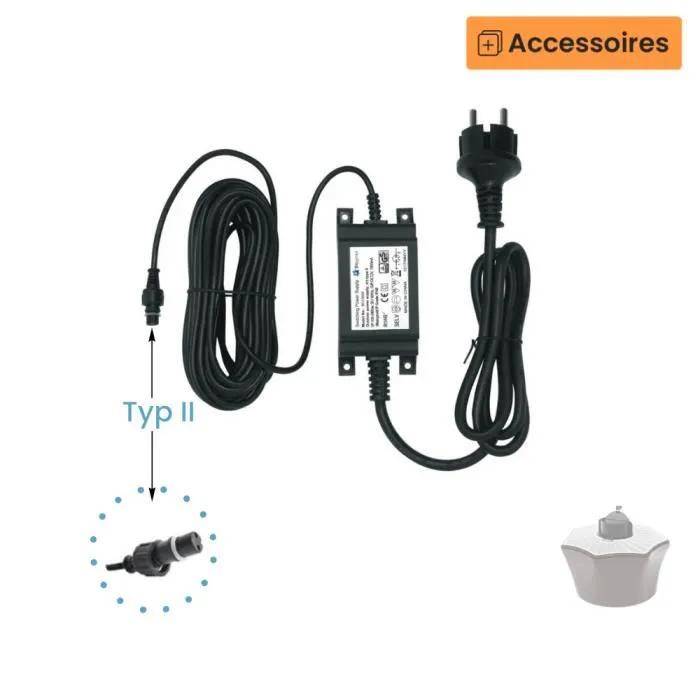 Chargeur d'alimentation extérieur 12V noir L.16 x l.14 x H.3,5 cm - Biogents - Image 1
