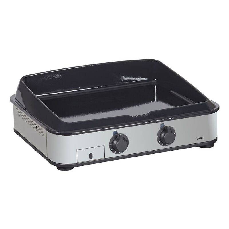 Eno - Plancha gaz 2 feux fonte émaillée inox capot Enosign 65 Eno - Image 11