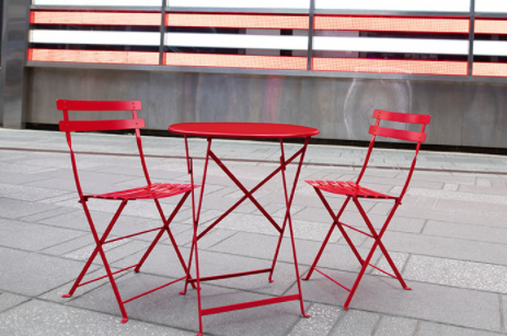 Fermob - Chaise de jardin pliante acier miel texturé Bistro Fermob - Image 5