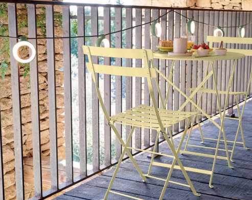 Fermob - Chaise de jardin pliante acier miel texturé Bistro Fermob - Image 2