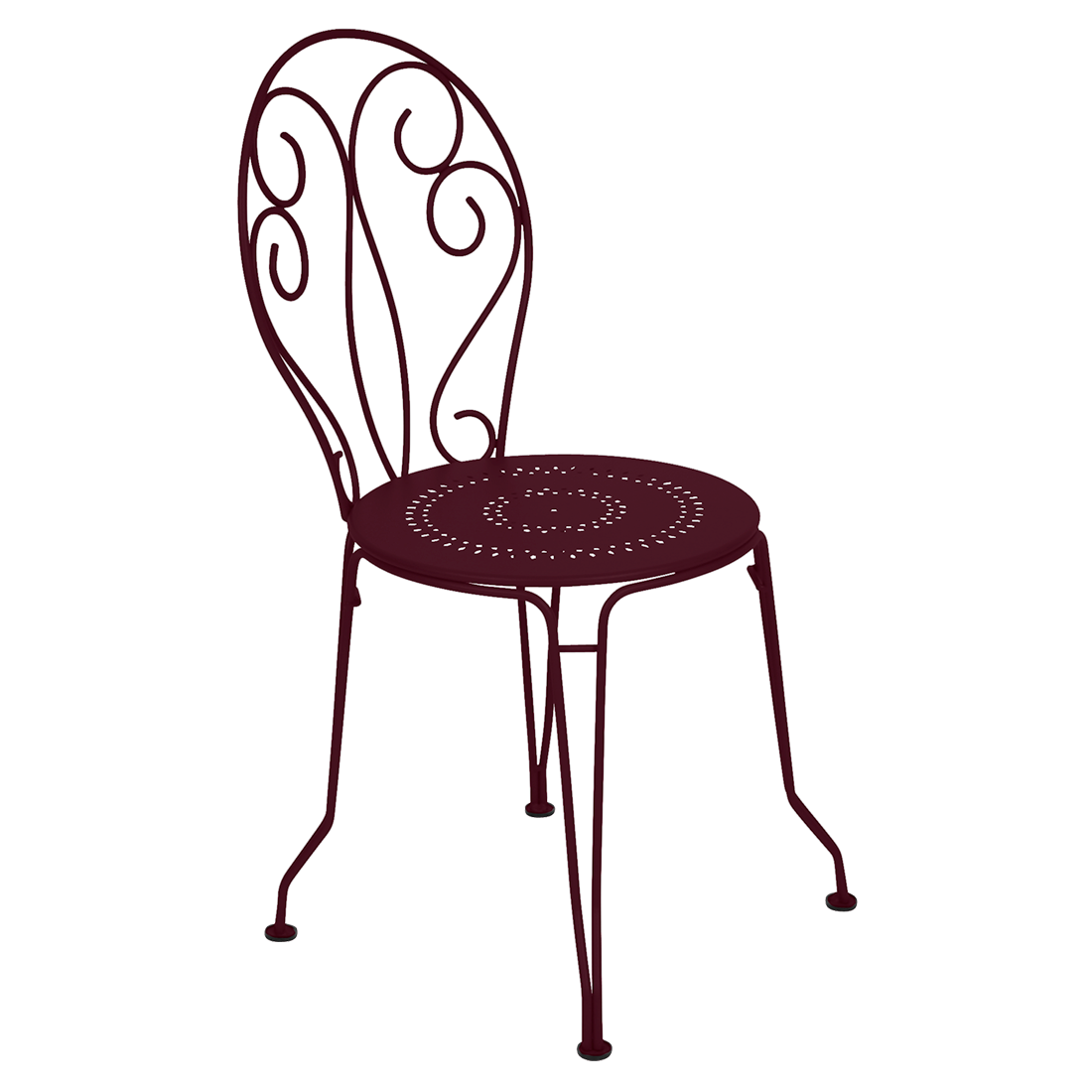 Fermob - Chaise de jardin acier cerise noire Montmartre Fermob