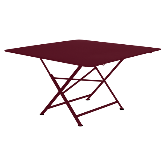 Fermob - Table de jardin carrée pliante acier cerise noire 8 personnes Cargo Fermob