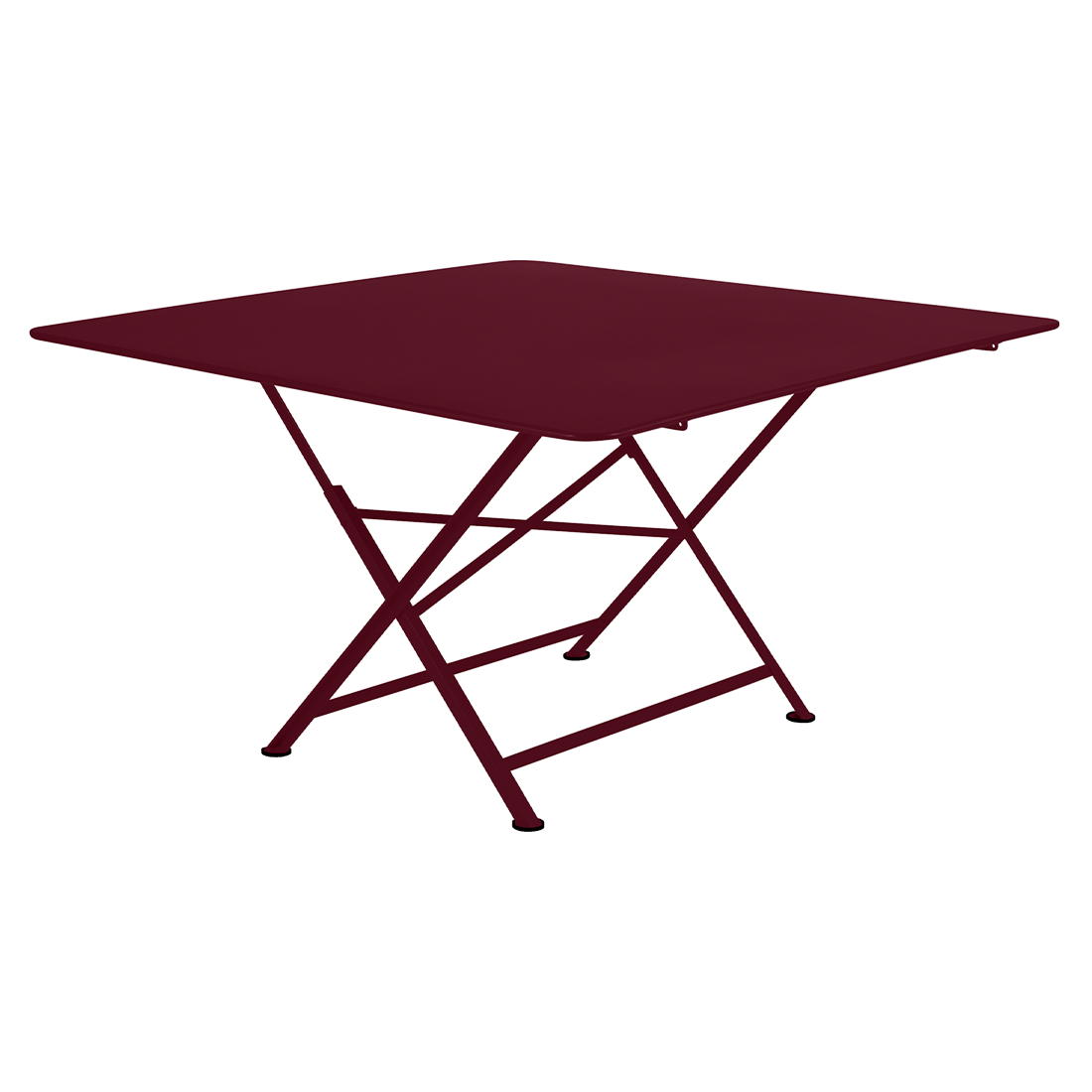 Fermob - Table de jardin carrée pliante acier cerise noire 8 personnes Cargo Fermob