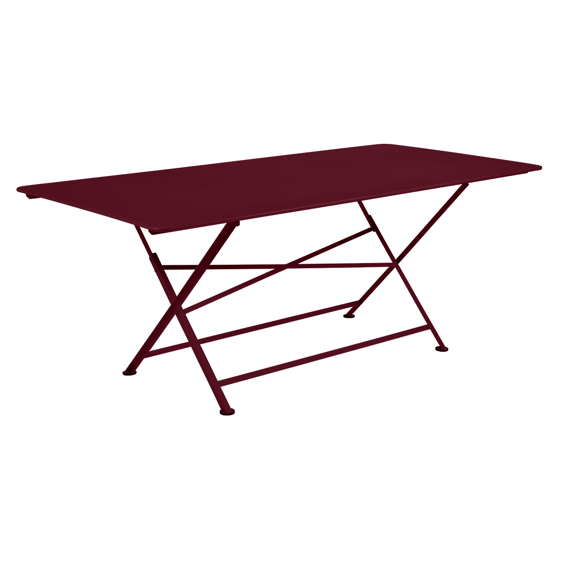 Fermob - Table de jardin rectangulaire pliante acier cerise noire 8 personnes Cargo Fermob