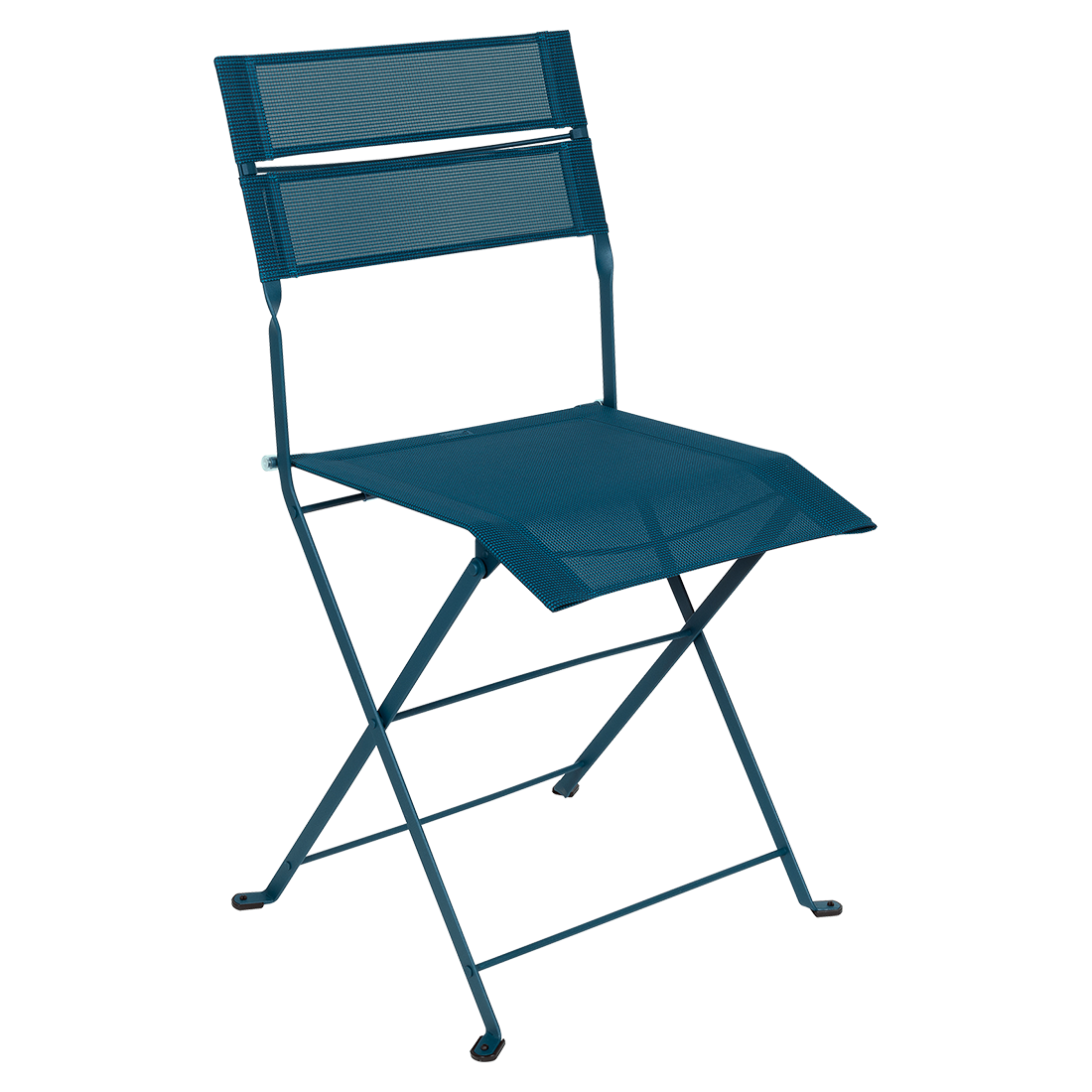 Fermob - Chaise de jardin pliante acier textilène bleu acapulco Latitude Fermob