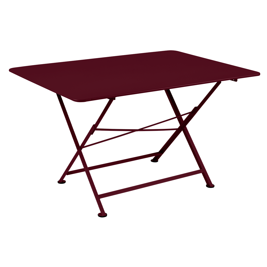 Fermob - Table de jardin rectangulaire pliante acier cerise noire 6 personnes Cargo Fermob