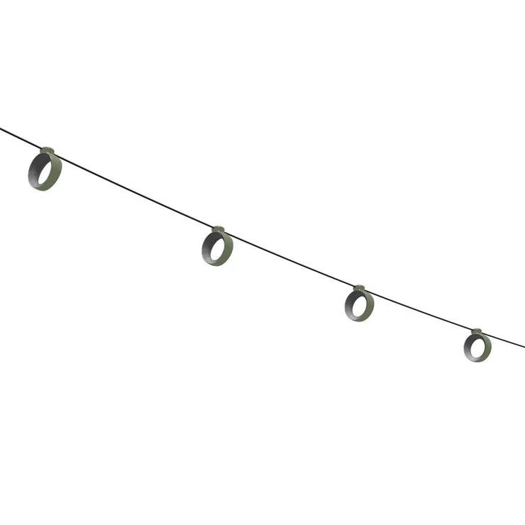 Guirlande LED d'extérieur 8 anneaux avec variateur Bluetooth polypropylène L1200 cm HOOP - FERMOB