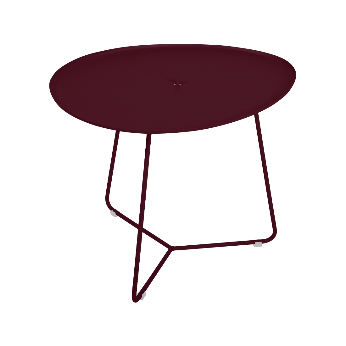 Fermob - Table basse de jardin ronde acier cerise noire Cocotte Fermob