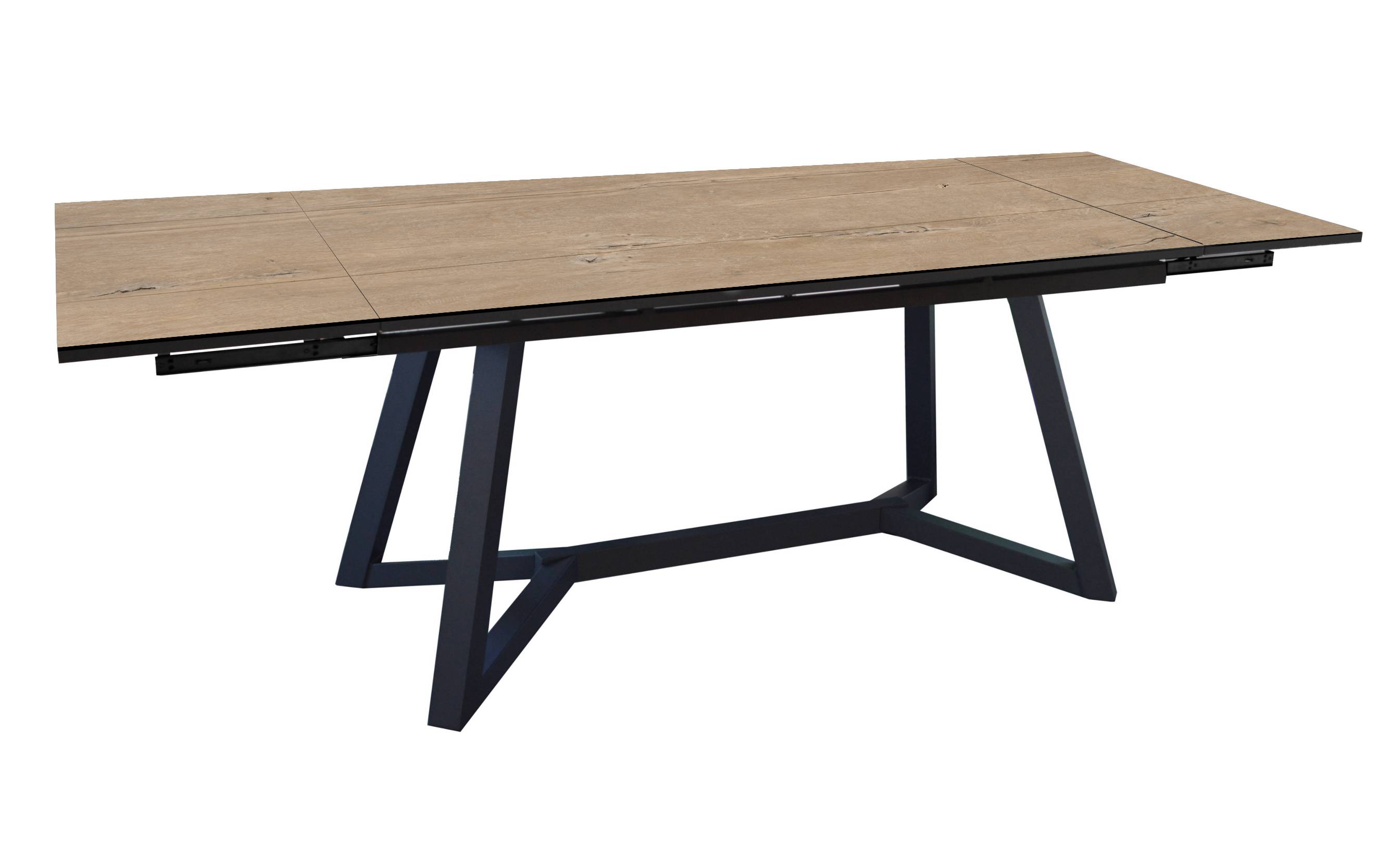 Ecloz - Table de jardin extensible céramique marron bois 8/12 personnes Matera ECLOZ