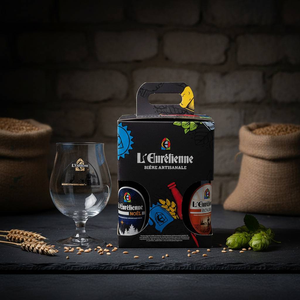 L'eurelienne - "Pack dégustation" 4 bières x33 cl + 1 verre - L'Eurélienne - Image 2