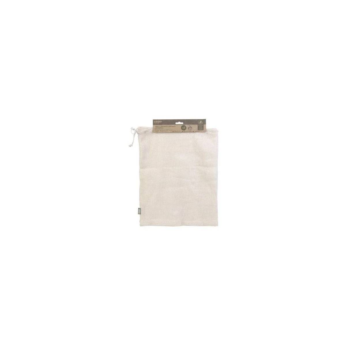 Sac à vrac tissu coton beige 30 x 38 cm - COOK CONCEPT - Image 2