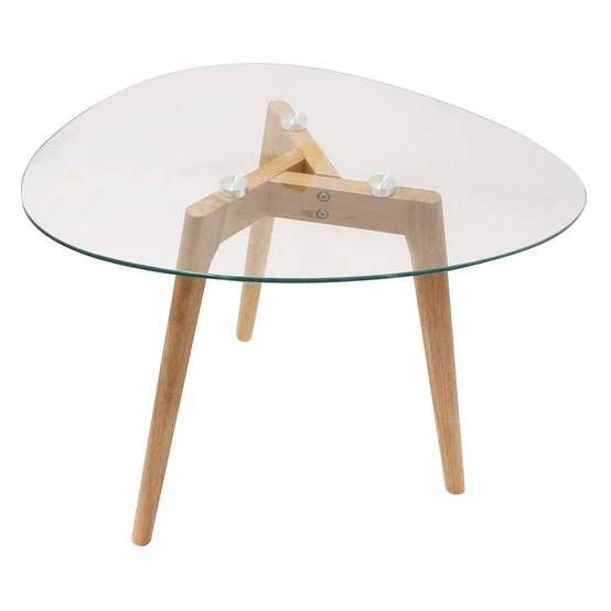 Tables gigognes galets verre trempé transparent L 60 x l 45 x H 43 cm - - Image 10