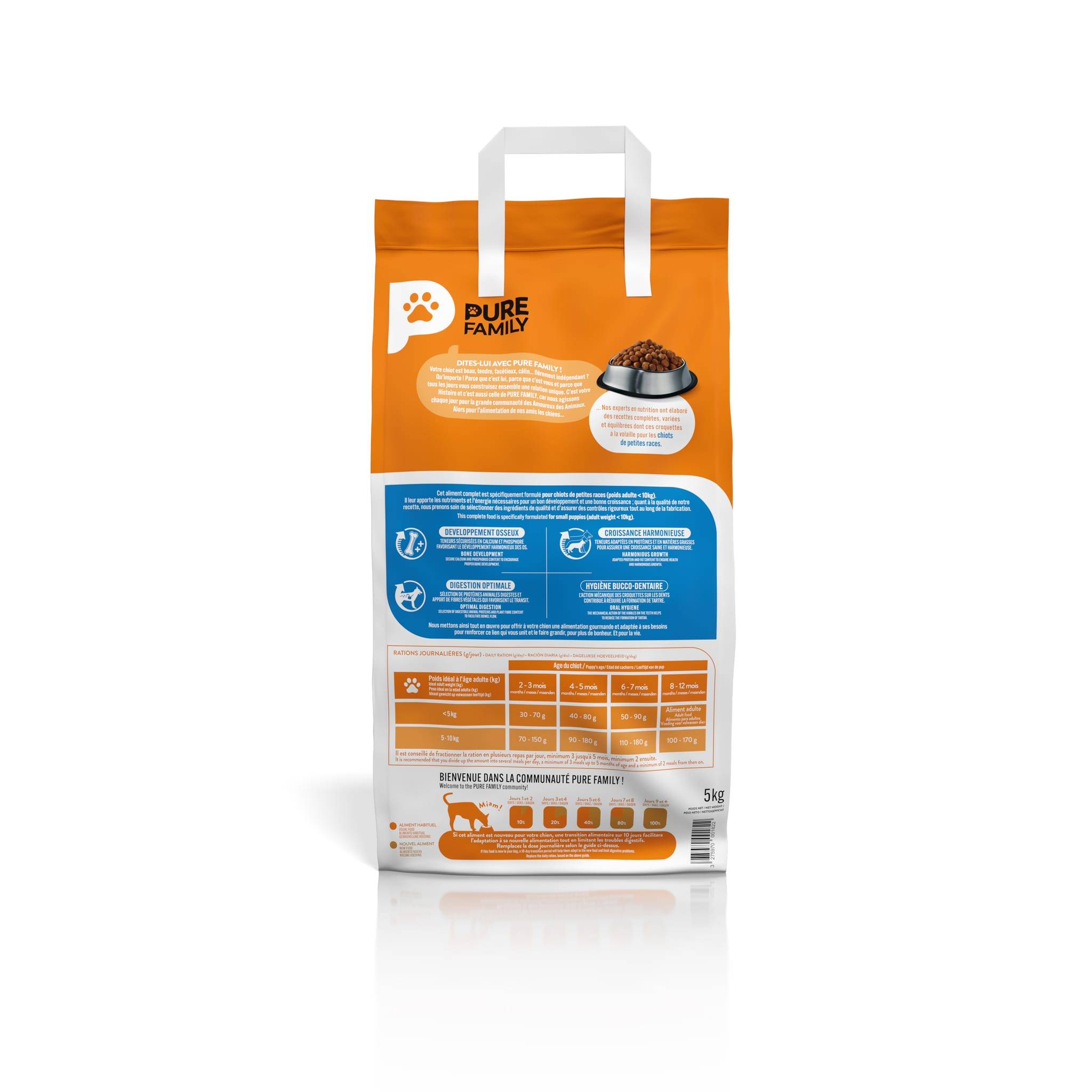 Pure Family - Croquettes chiot petite taille volaille 5kg - Pure Family - Image 2