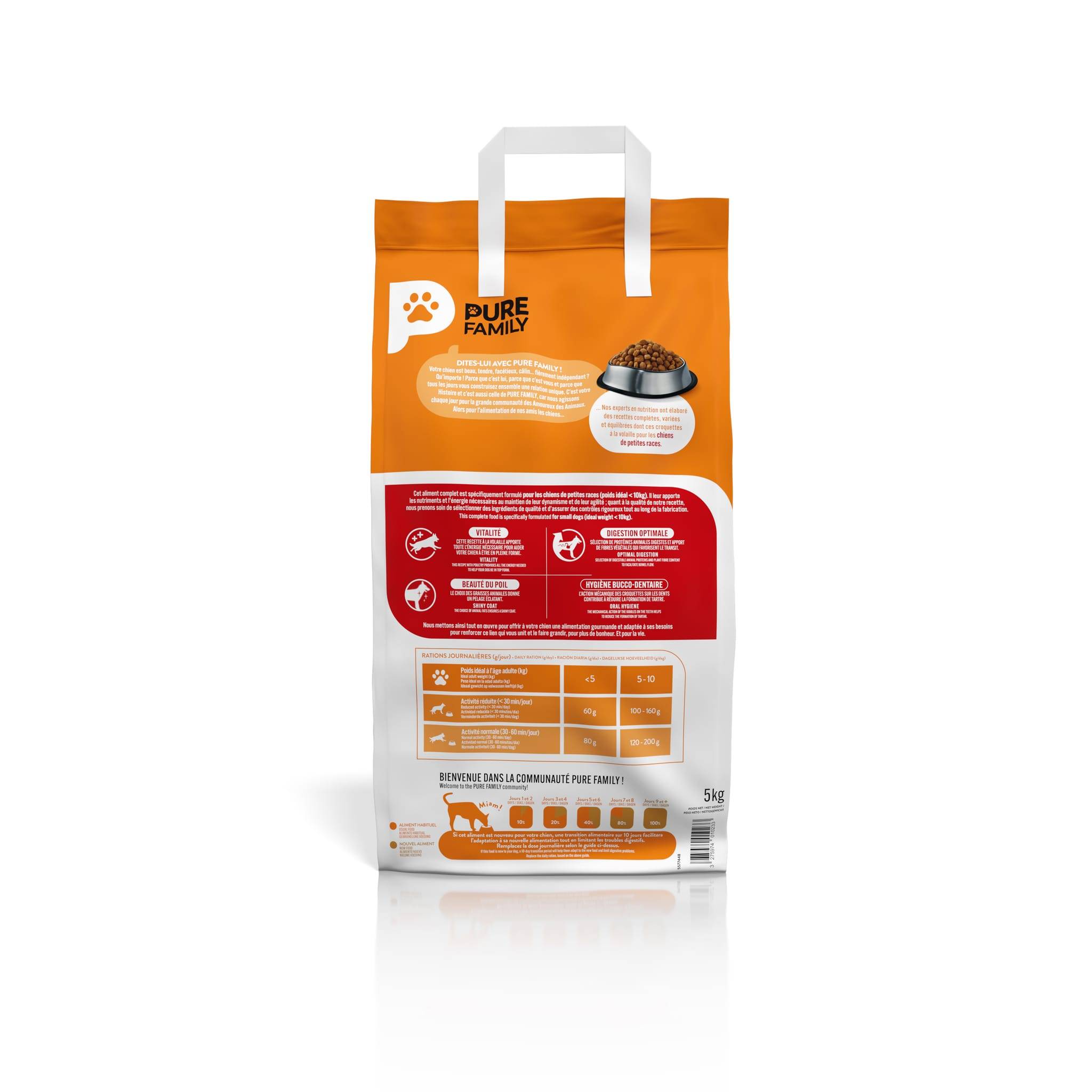Pure Family - Croquettes chien de petite taille volaille 5kg - Pure Family - Image 3