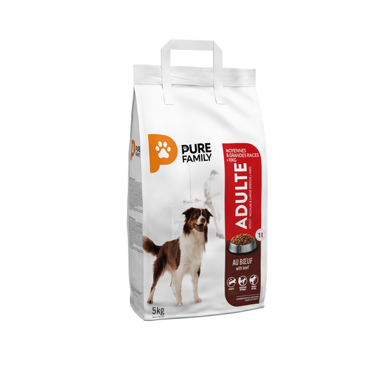 Pure Family - Croquettes chien de moyenne/grande taille bœuf 5kg - Pure Family - Image 2