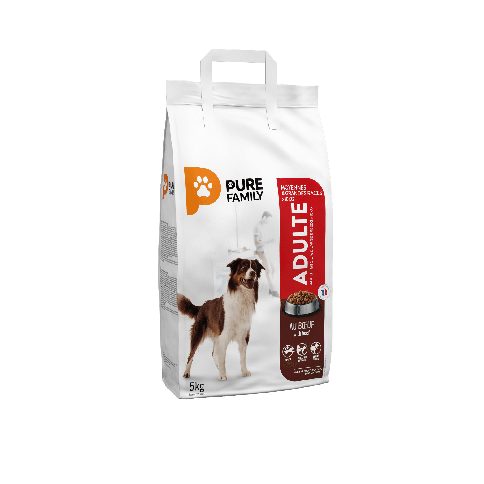 Pure Family - Croquettes chien de moyenne/grande taille bœuf 5kg - Pure Family - Image 2