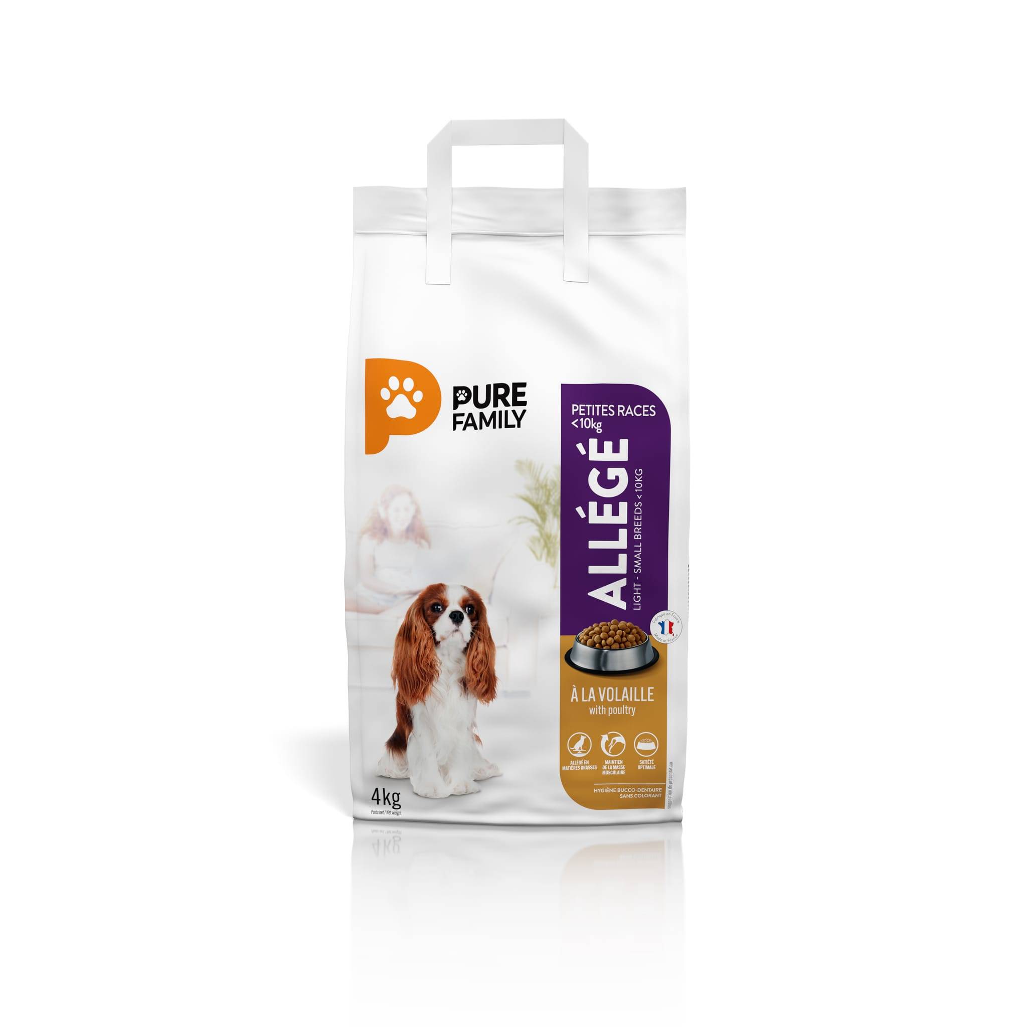 Pure Family - Croquettes chien de petite taille allégées à la volaille 4kg - Pure Family - Image 2