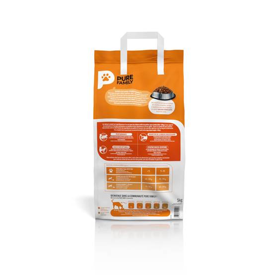 Pure Family - Croquettes chien de petite taille actif volaille 5kg - Pure Family - Image 1