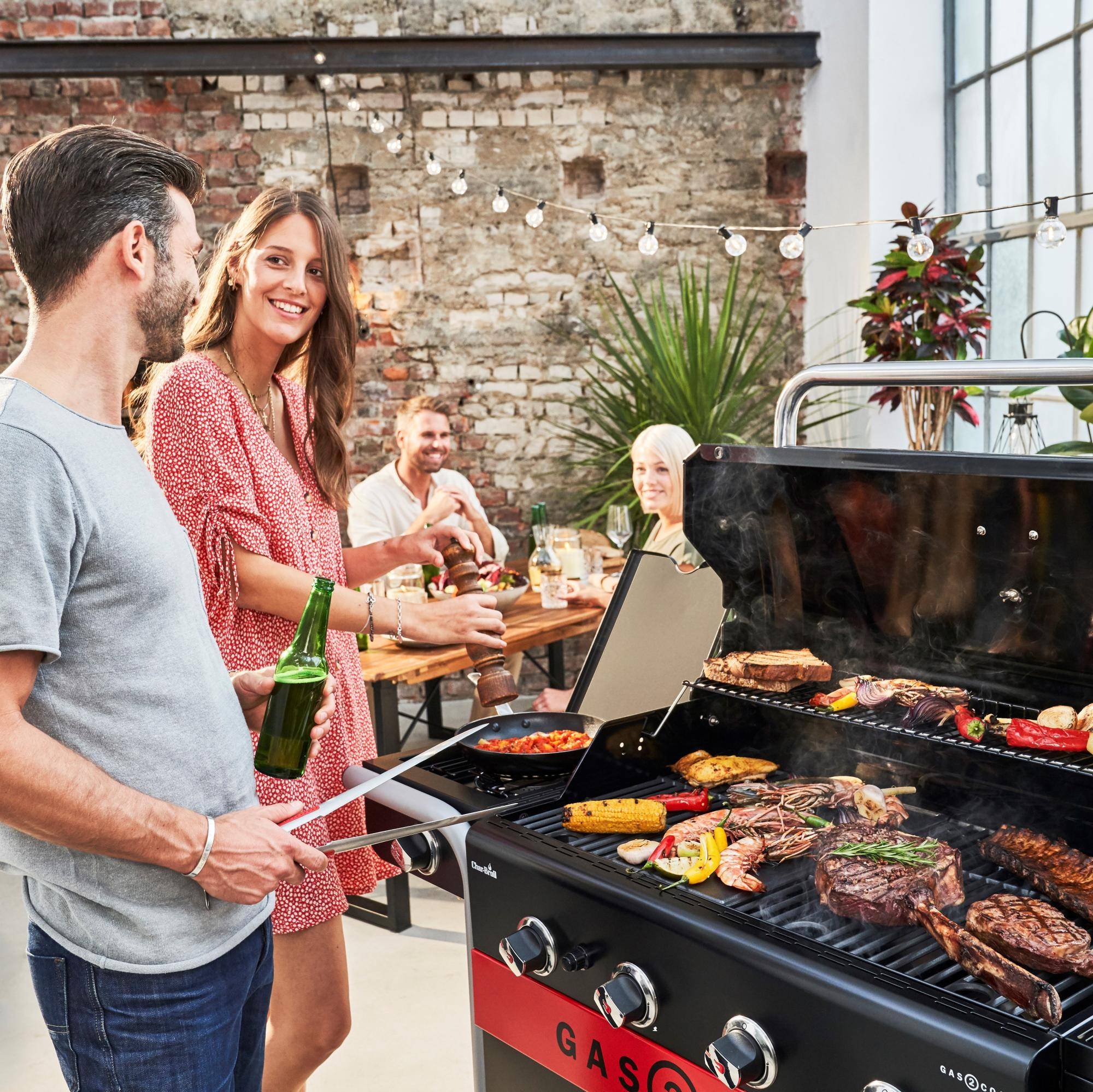 Char-broil - Barbecue Hybride 4 Brûleurs Acier Inoxydable Noir 154,9 cm - CHAR-BROIL - Image 18