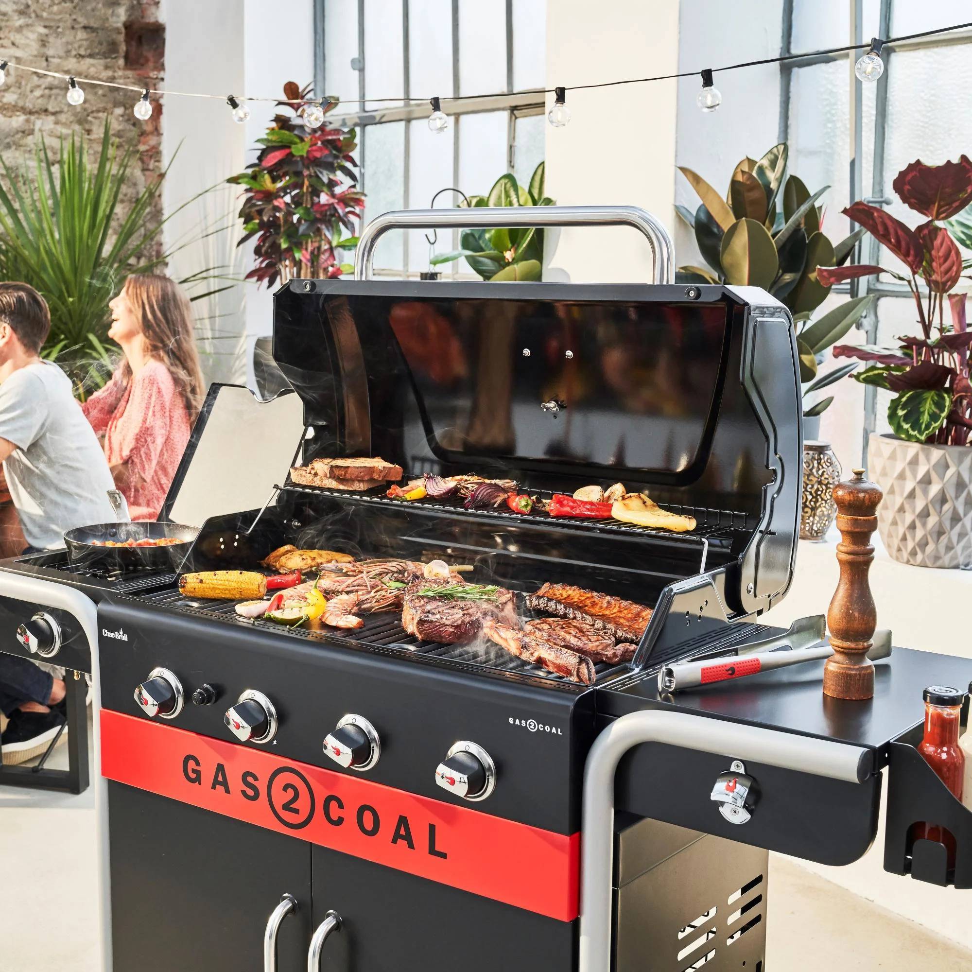 Char-broil - Barbecue Hybride 4 Brûleurs Acier Inoxydable Noir 154,9 cm - CHAR-BROIL - Image 16