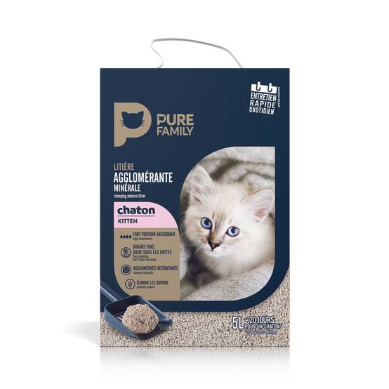 Pure Family - Litière pour chaton Agglomérante 5 L - Pure Family