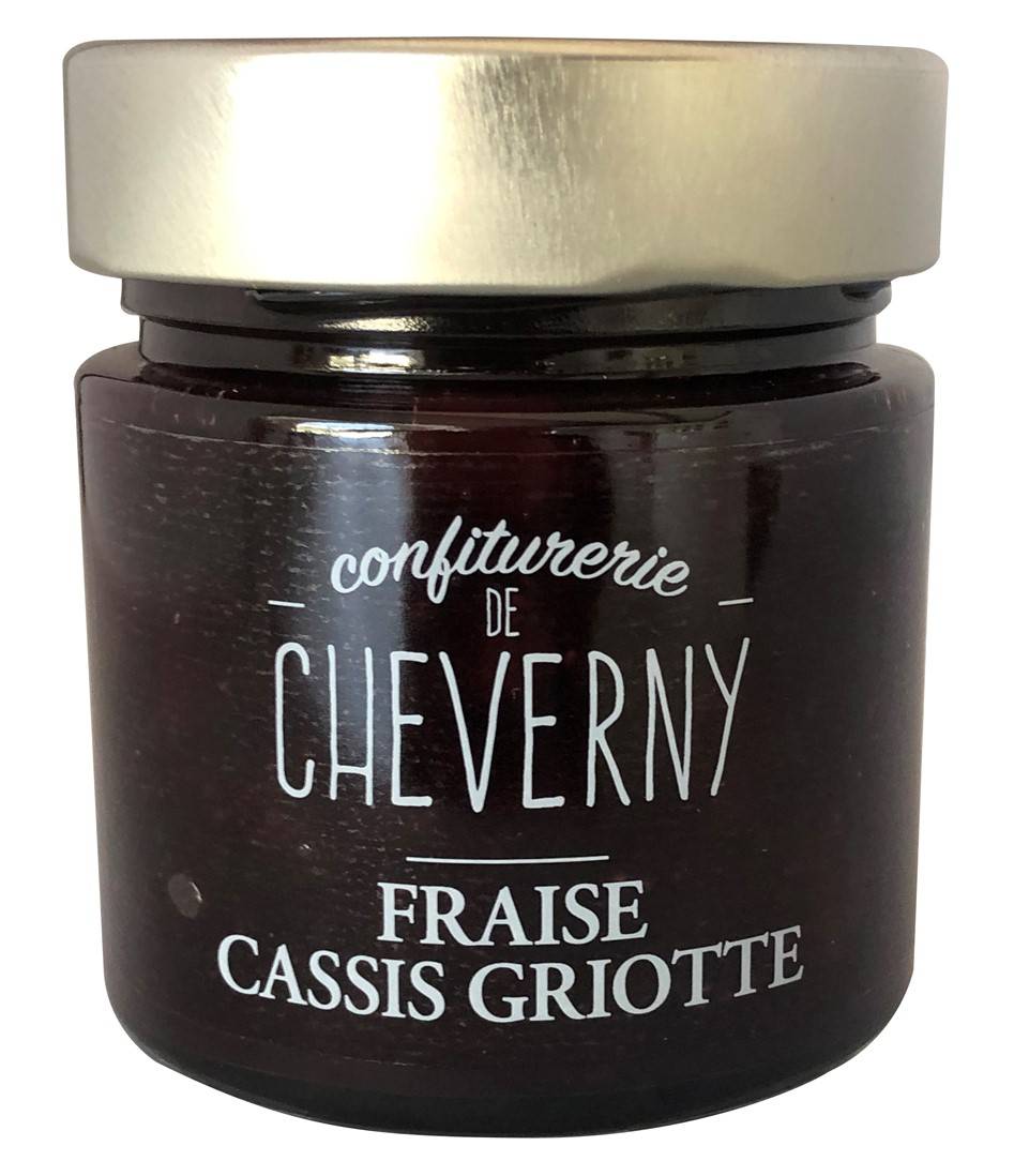 Confiture de Cheverny - CONFITURE EXTRA FRAISE CASSIS GRIOTTE BIO 280G