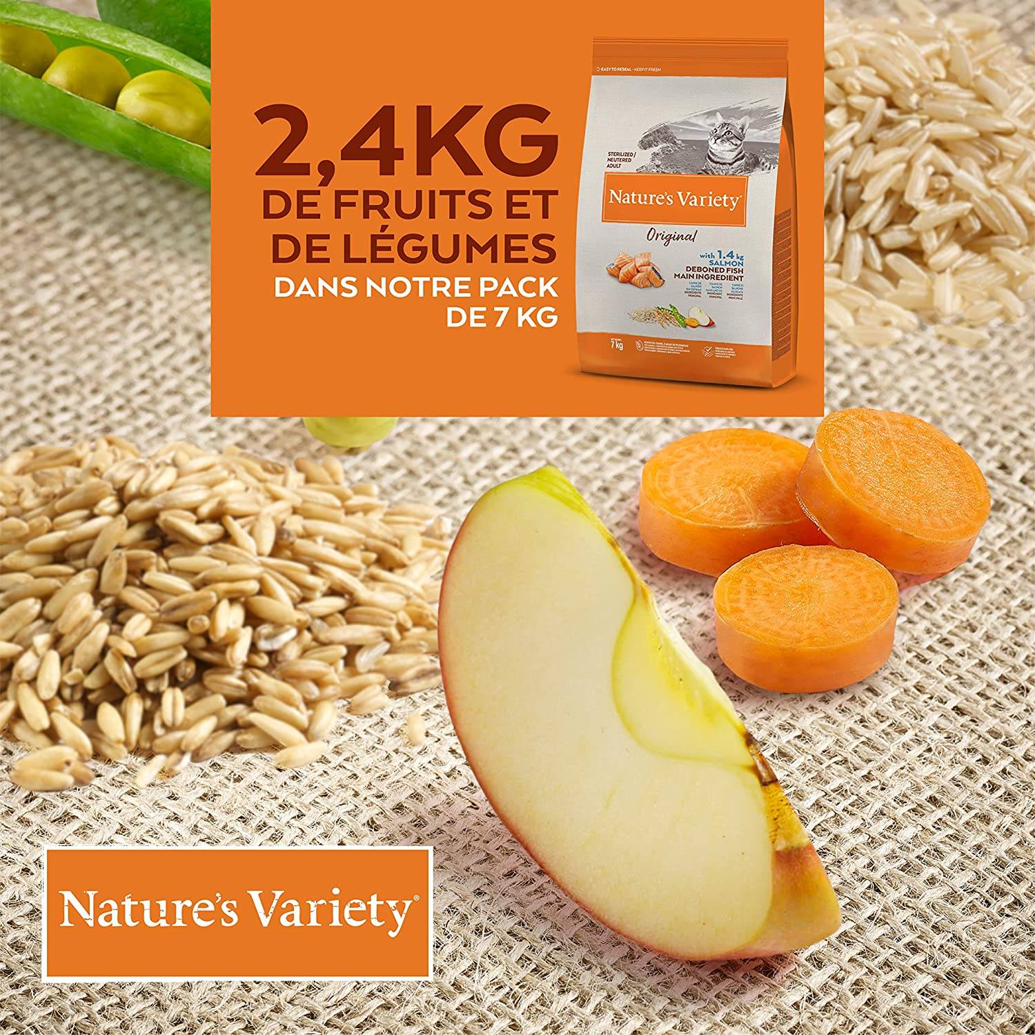 Croquette pour chat Original Sterilized au Saumon 7kg - Nature's Variety - Image 4