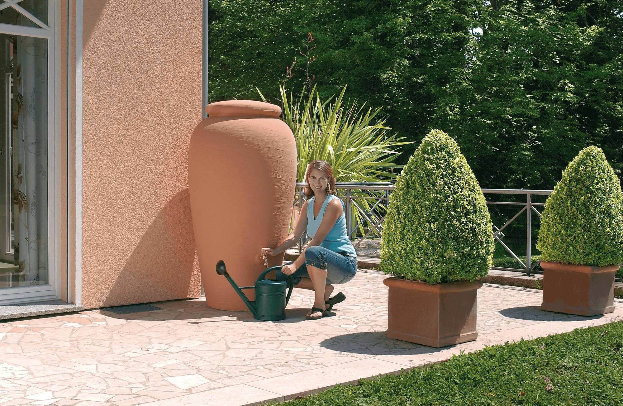 Garantia - Récupérateur d'eau de pluie 500L Amphore terracotta - GRAF - Image 11