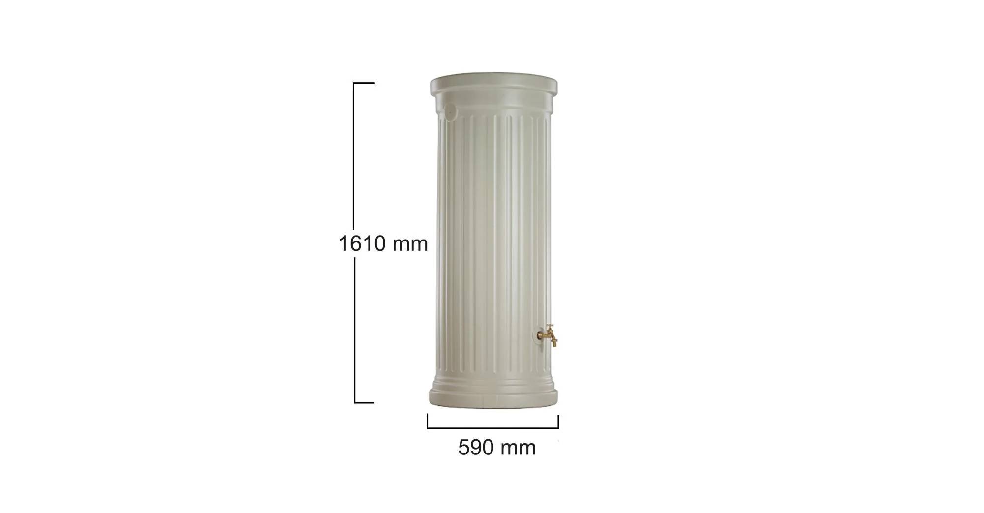 Garantia - Récupérateur d'eau de pluie 330L Colonne romaine sable  - GARANTIA - Image 11