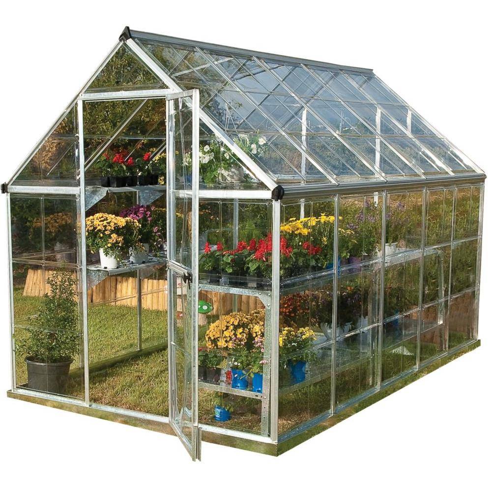 Canopia by Palram - Serre de jardin polycarbonate aluminium brut 5,7 m² Harmony avec embase - Canopia by Palram - Image 10