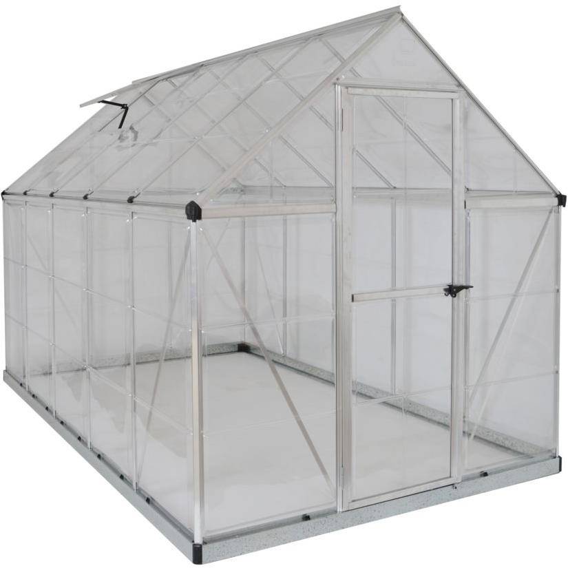 Canopia by Palram - Serre de jardin polycarbonate aluminium brut 5,7 m² Harmony avec embase - Canopia by Palram - Image 13
