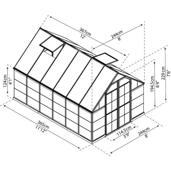 Canopia by Palram - Serre de Jardin Polycarbonate Argent - PALRAM CANOPIA - Image 9