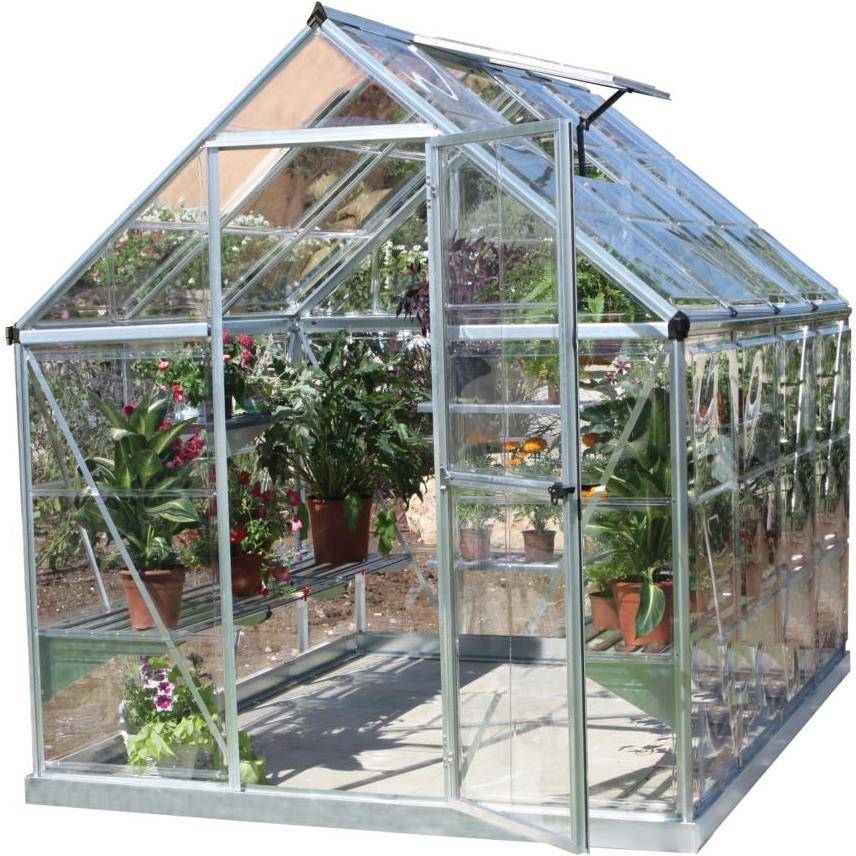 Canopia by Palram - Serre de jardin polycarbonate aluminium brut 4,6 m² Harmony avec embase - Canopia by Palram - Image 2