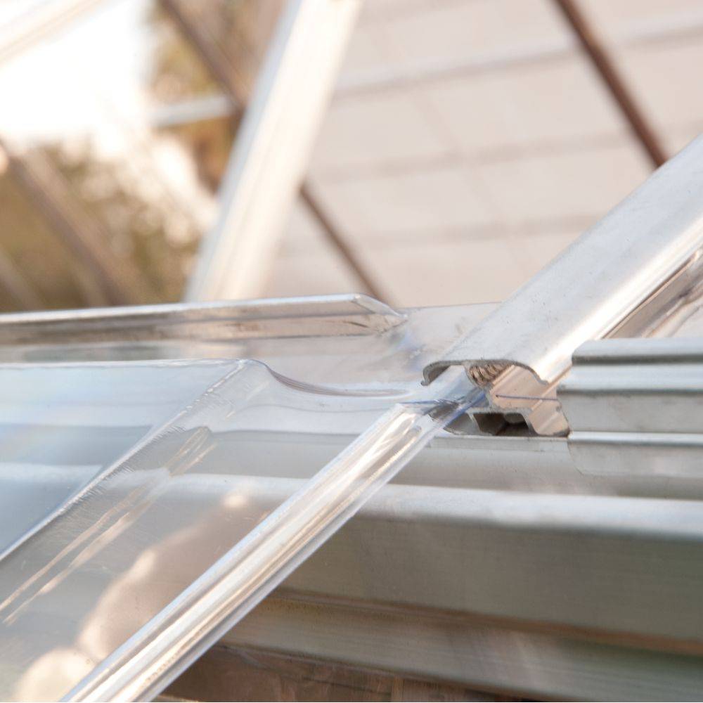 Canopia by Palram - Serre de jardin polycarbonate aluminium brut 4,6 m² Harmony avec embase - Canopia by Palram - Image 7