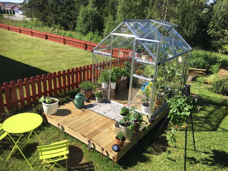Canopia by Palram - Serre de jardin polycarbonate aluminium brut 4,6 m² Harmony avec embase - Canopia by Palram - Image 11