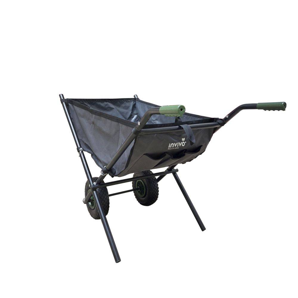 Invivo Nous On Sème - Brouette de jardin pliable 2 roues 90L - INVIVO Nous on sème - Image 2