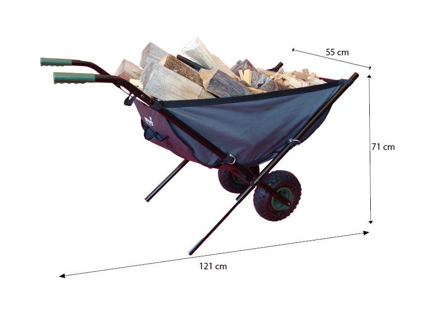 Invivo Nous On Sème - Brouette de jardin pliable 2 roues 90L - INVIVO Nous on sème - Image 5