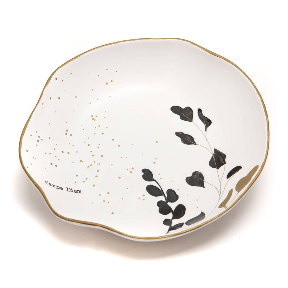 Amadeus - Assiette creuse Carpe Diem grès blanc Ø 21,5 cm lot 6 - AMADEUS