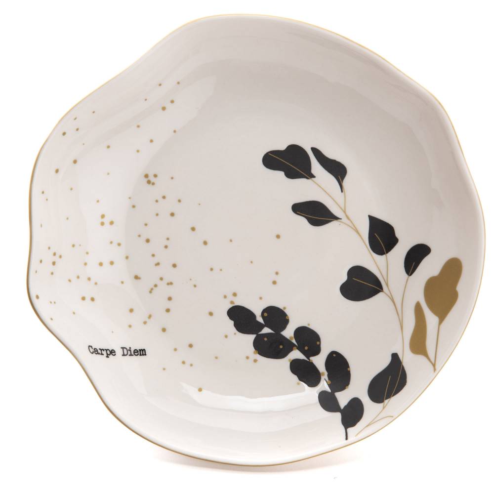 Amadeus - Assiette creuse Carpe Diem grès blanc Ø 21,5 cm lot 6 - AMADEUS - Image 2