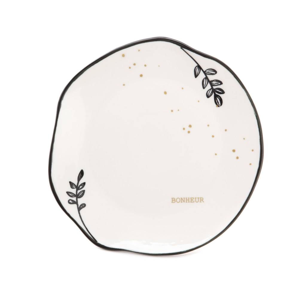 Amadeus - Assiette dessert Carpe Diem grès blanc 21x21 cm lot 6 - AMADEUS - Image 2