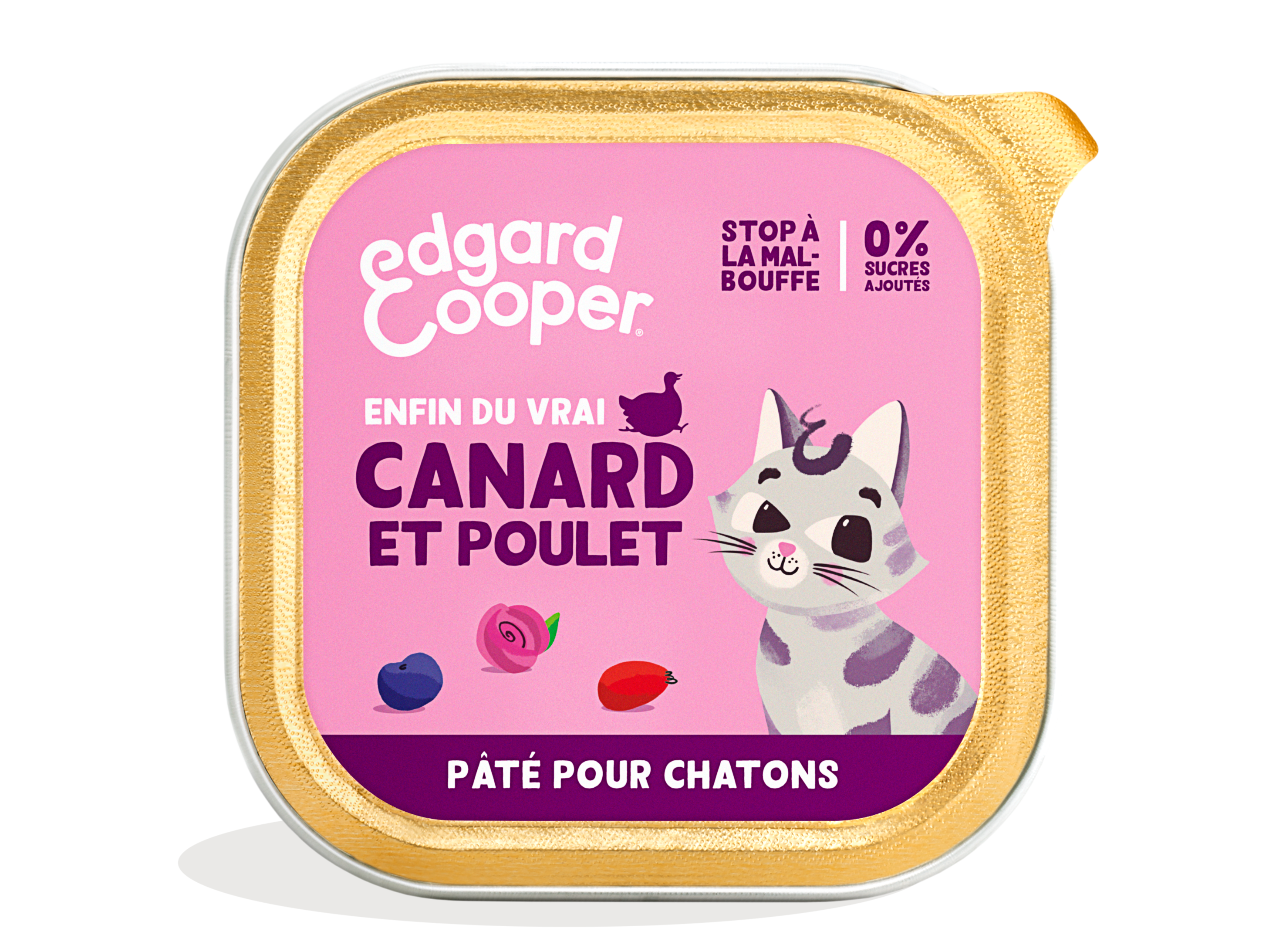 Edgard & Cooper - Pâtée Chaton sans céréales Canard Poulet 85 g - Edgard & Cooper - Image 1