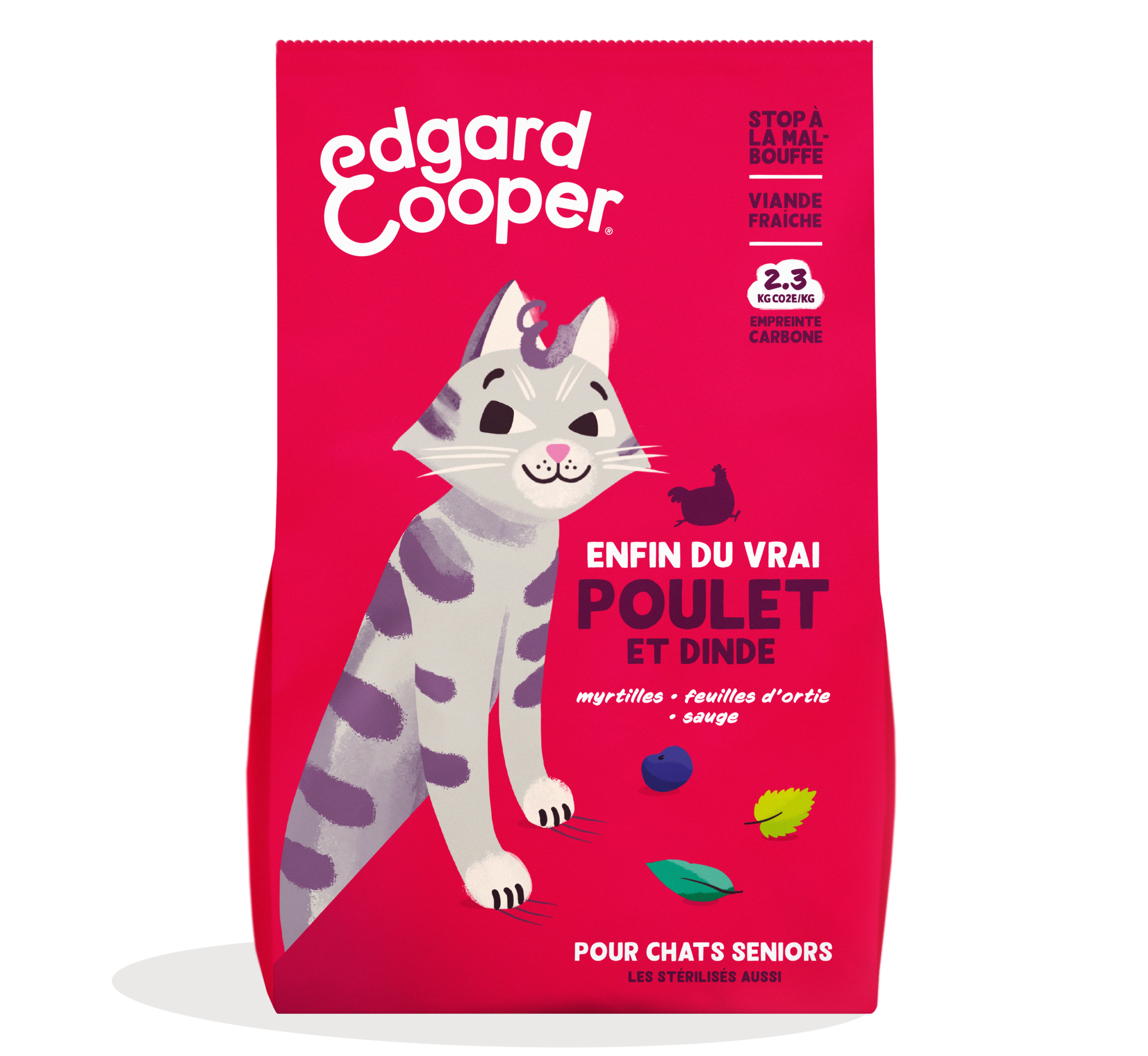 Edgard & Cooper - Croquettes chat senior sans céréales dinde et poulet frais 2 kg - Edgard & Cooper
