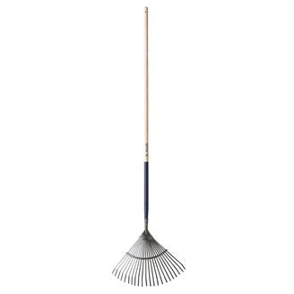 Ecloz - Ecloz - Balai gazon fil plat 22 dents manche bois L.150 cm