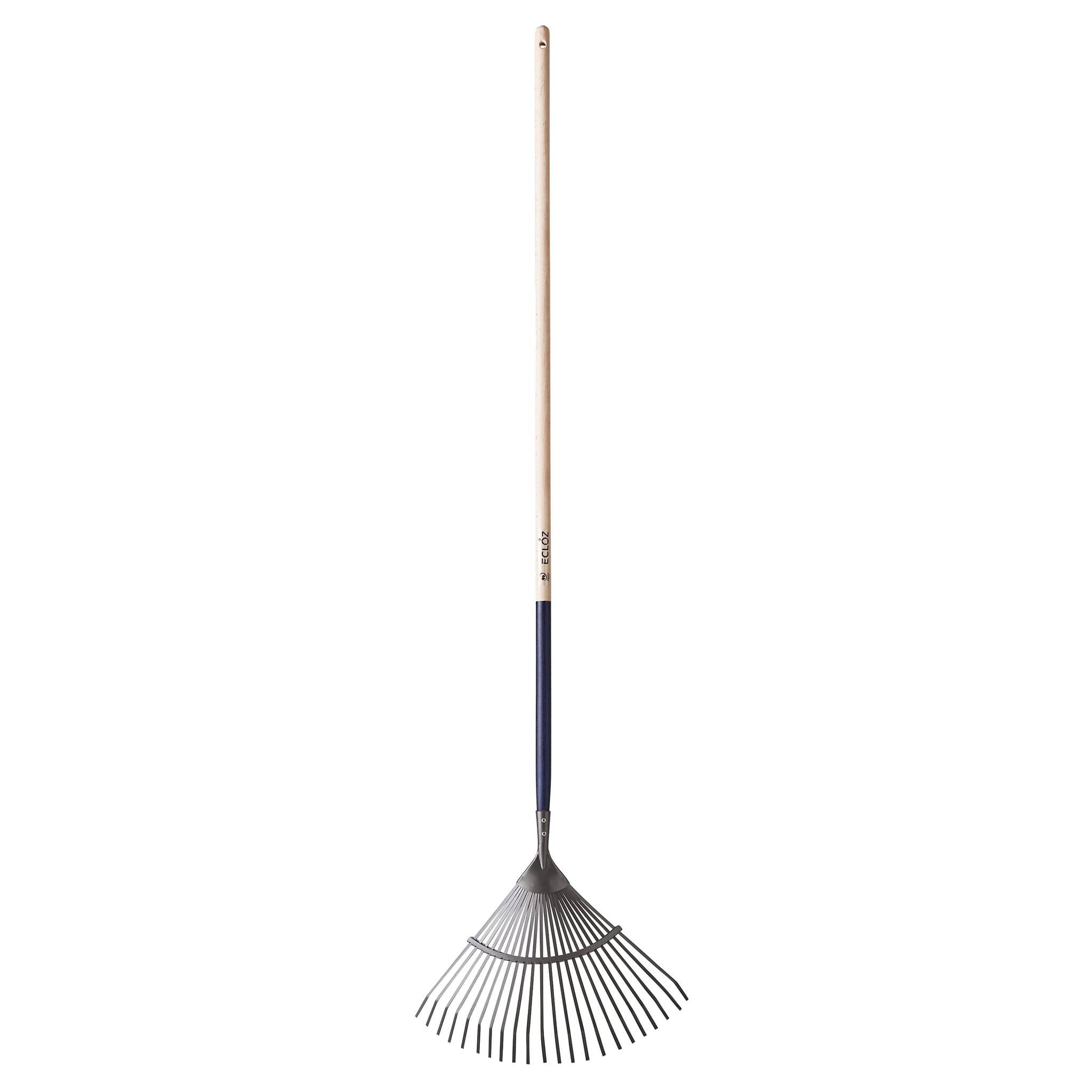 Ecloz - Ecloz - Balai gazon fil plat 22 dents manche bois L.150 cm